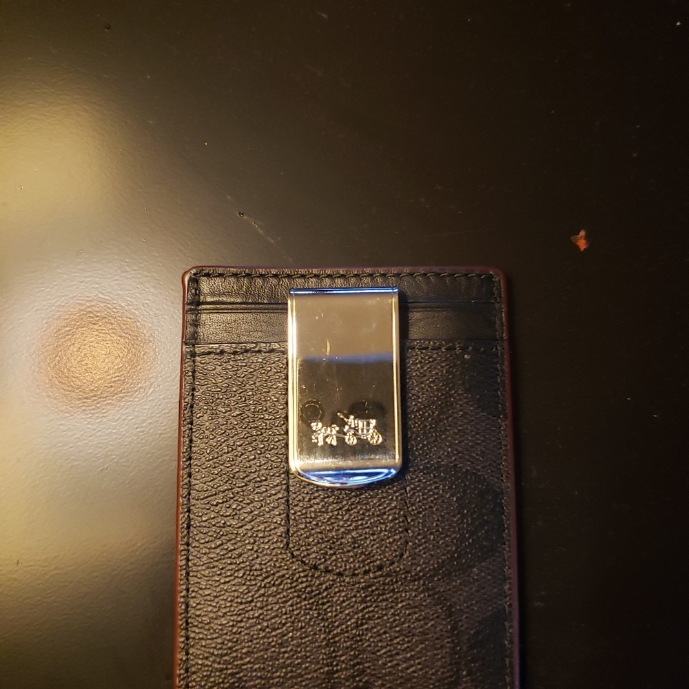 Mens Coach Money Clip/Card holder